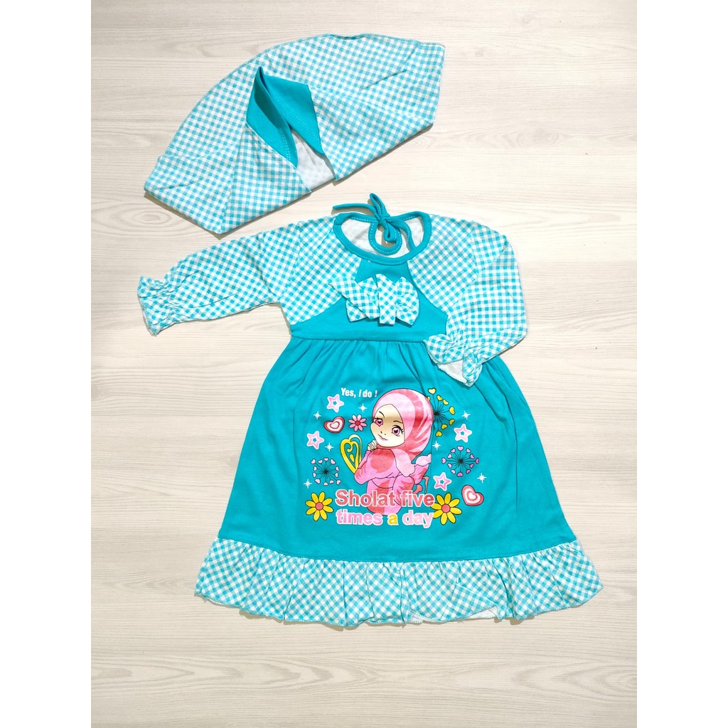 Gamis Anak / Gamis Bayi / Gamis anak 1 - 3 tahun / Gamis sholat 5 times