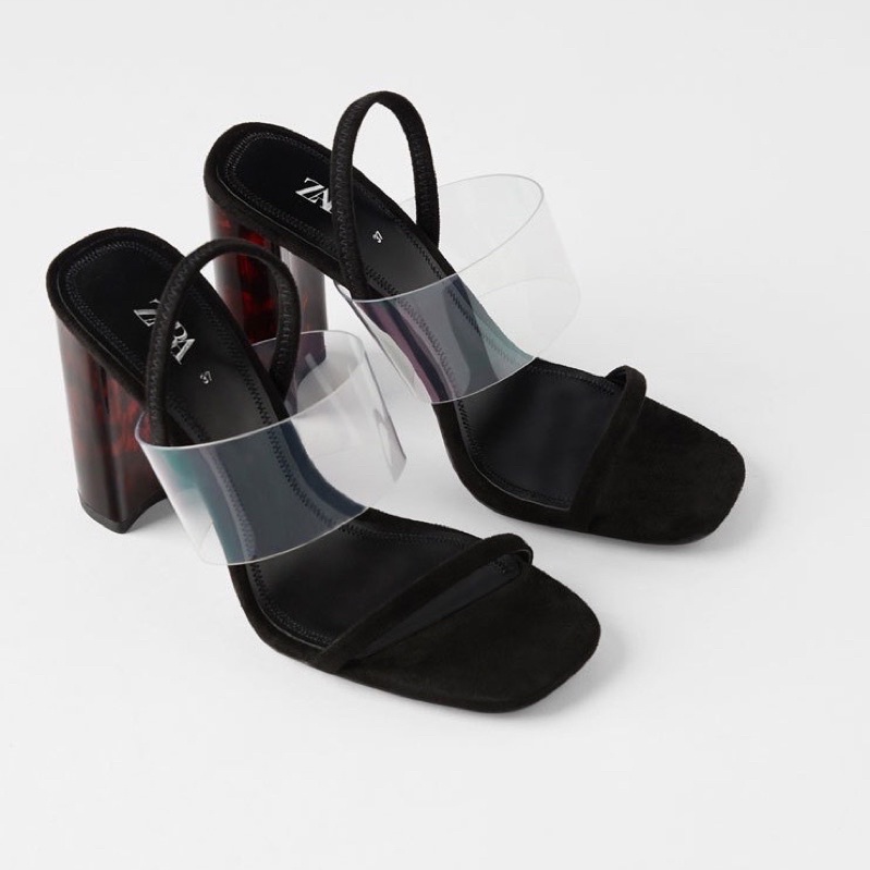 SEPATU ZARA ZR-165 Tortoises Heel / SEPATU ZARA WANITA / SEPATU WANITA IMPORT / HEELS CHUNKY ZARA / 