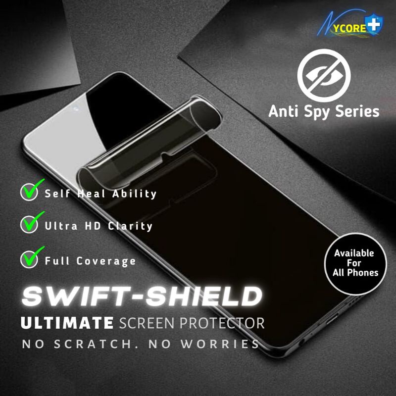 iPhone X XR Xs Max Anti Gores Hydrogel Spy Privacy Matte Screen Guard Protector Plastik Jelly Lentur Anti Gores Hydrogel Spy