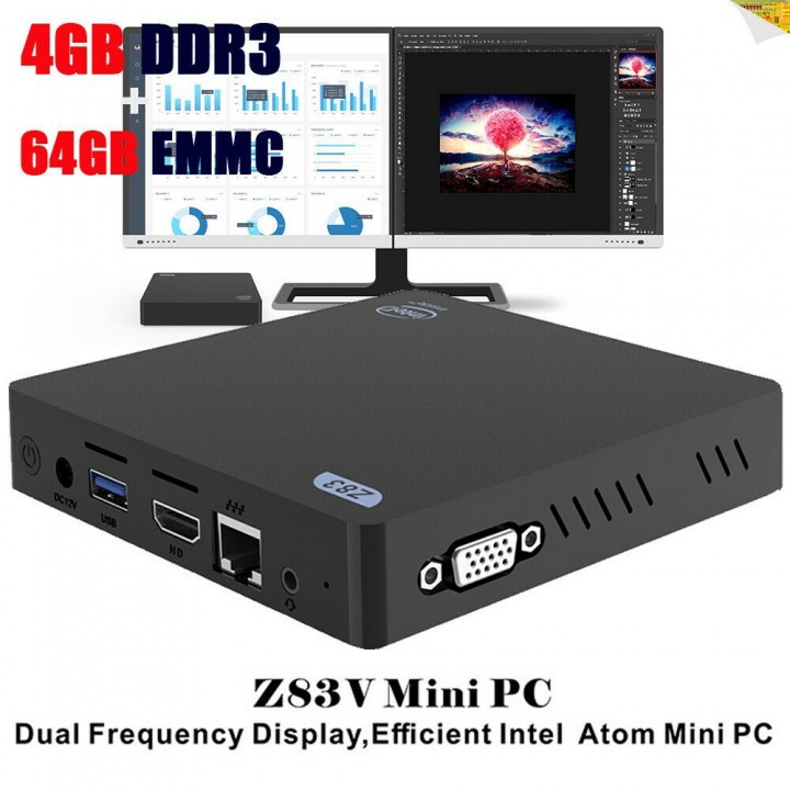 Z83V Mini PC - Intel Atom x5-Z8350 - 4GB-64GB - Windows 10 - HDMI-VGA