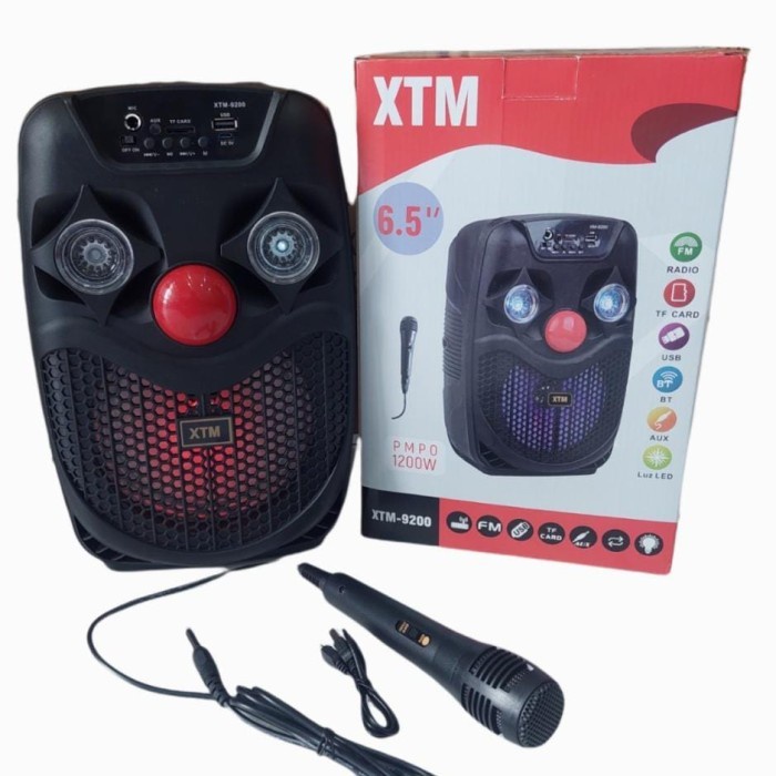 XTM-9200 Speaker Bluetooth Bonus Mic Karaoke XTM9200 Speaker Karaoke Grosir