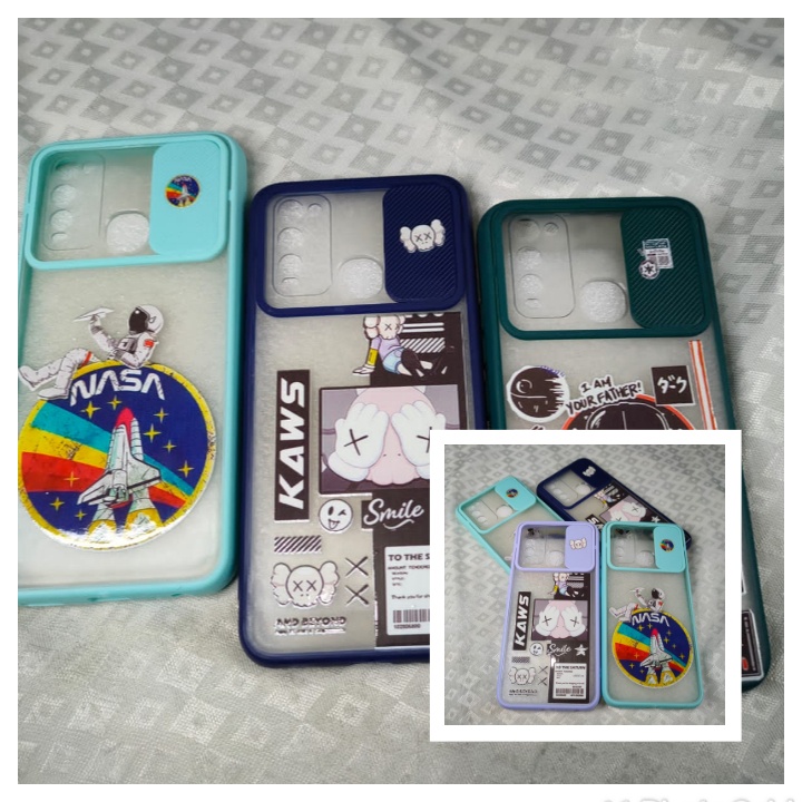 HARD CASE MY CHOICE SLIDE PROTECT CAMERA KARAKTER FOR VIVO Y91 Y95 Y20 Y12S