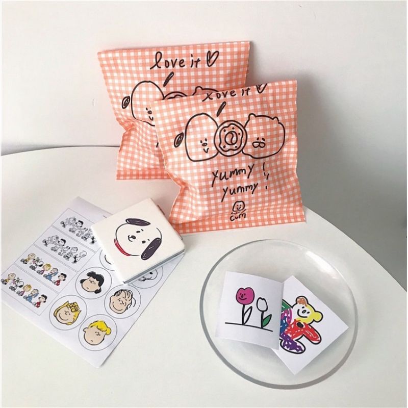 

PACKING AMPLOP AESTHETIC CARTOON PAPERBAG ORANGE INS LUCU