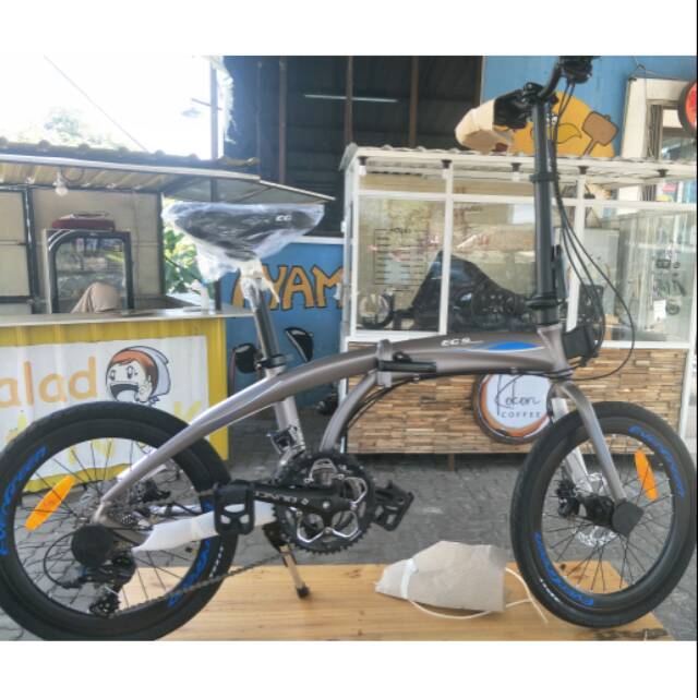 sepeda Lipat Evergreen EG9 EG 9 alloy 20 inch 9x2 speed ukuran sepeda besar