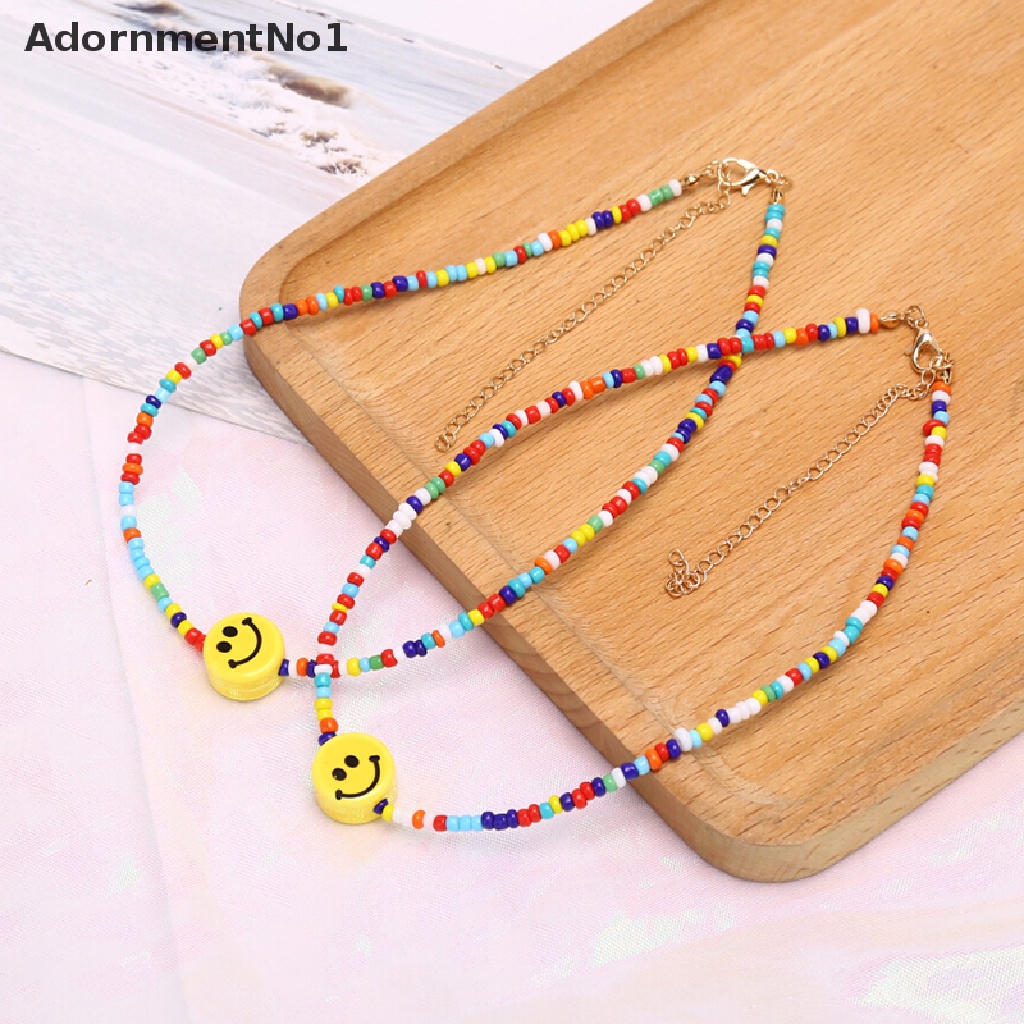 (AdornmentNo1) Kalung Choker Gaya Bohemia Dengan Manik-Manik Warna-Warni Untuk Wanita