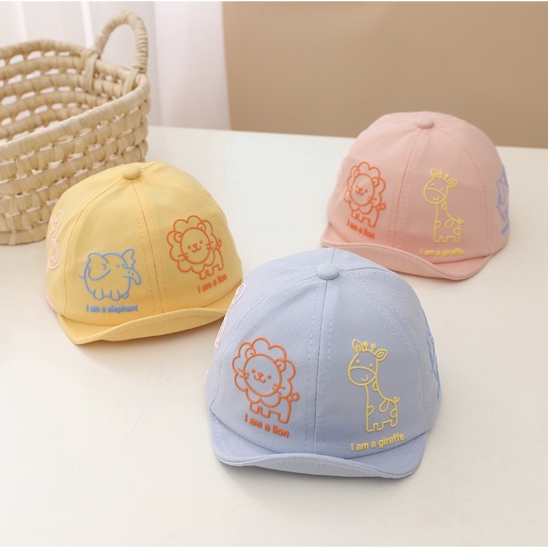 Topi Baseball Anak Bayi Model Four Animals / Baby Baseball Hat Cap