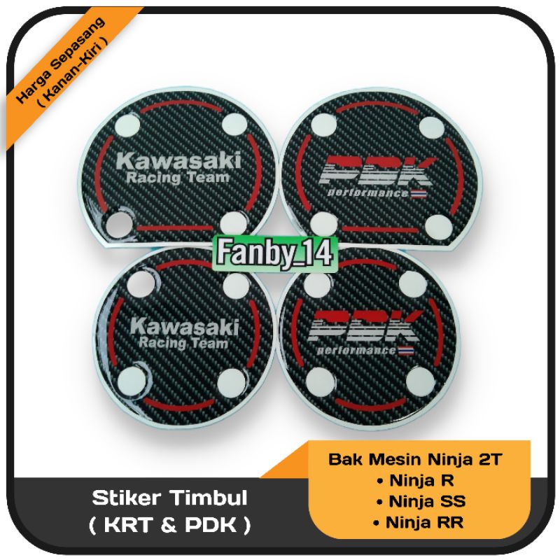 Stiker Timbul PDK Dan KRT Bak Mesin Bak Kopling Bak Magnet Ninja R Ninja SS Ninja RR New Ninja RR Ol