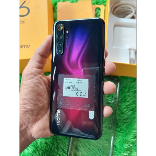 HANDPHONE HP SECOND BEKAS. REALME 6 PRO, 8/128 FULLSET ORI MULUS 98%