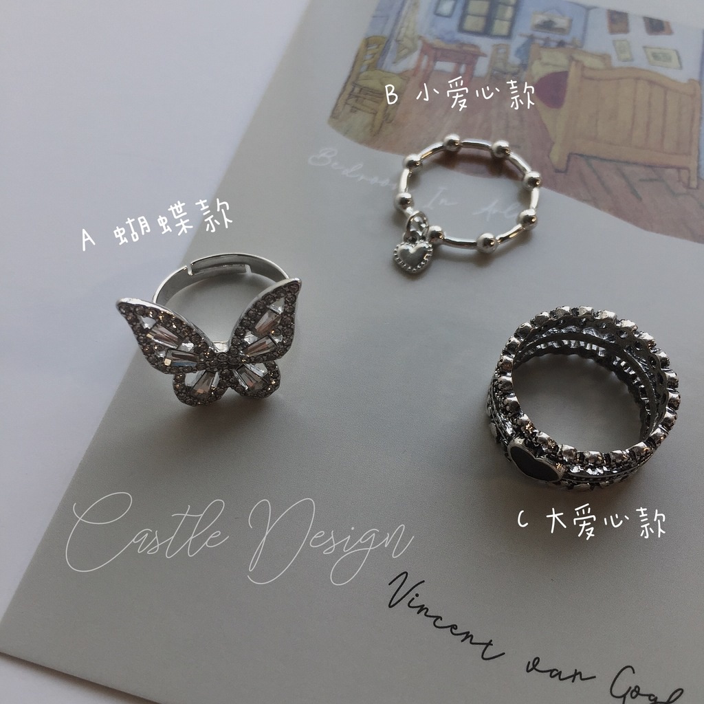 Butterfly Cincin Bentuk Kupu-Kupu Dan Hati