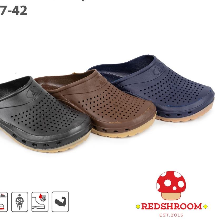 ۞ Sandal Slop AP Clogs - Sandal AP Boots Karet Anti Slip ➸