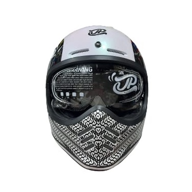 Helm Retro Cakil JPX JP Signature Prediksi Putih ORIGINAL