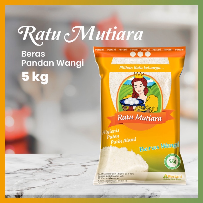 

bg20t01r Beras Premium Ratu Mutiara Wangi 5 Kg (Orange) Sv012Ss
