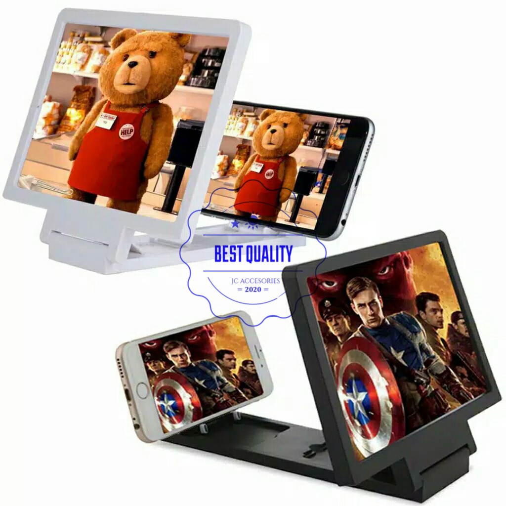 (COD) Enlarged Screen Mobile Phone 3D F1 / Kaca Pembesar 3D protable untuk nonton