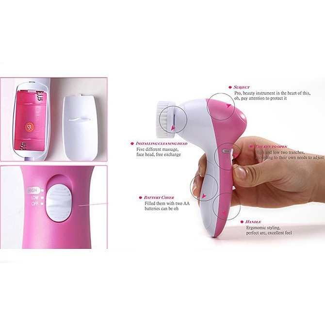 Trend-Alat Facial Wajah 5 in 1 / Face Beauty Care Massager 5 in 1