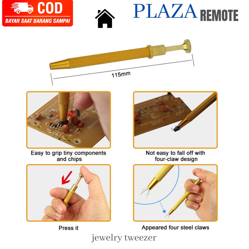 PEN PENGAMBIL CHIP PERHIASAN DIAMOND PINSET BATU SWITCH PULLER