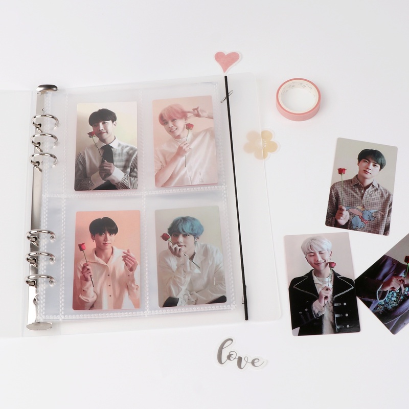 Pp Buku Kartu Transparan A4 A5 Matte Cover Binder Collect Book Photocard Album Tempat Kartu Lomo