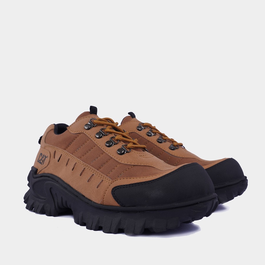 DISKON!! Sepatu Safety Pria Boots Caterpillar Buldozer Ujung Besi Working Proyek Hiking TERMURAH