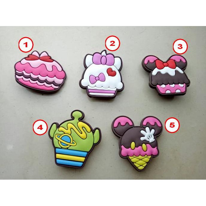 (Asli) 4 Pcs Jibbitz (Pin / Hiasan Crocs) Cakes  New