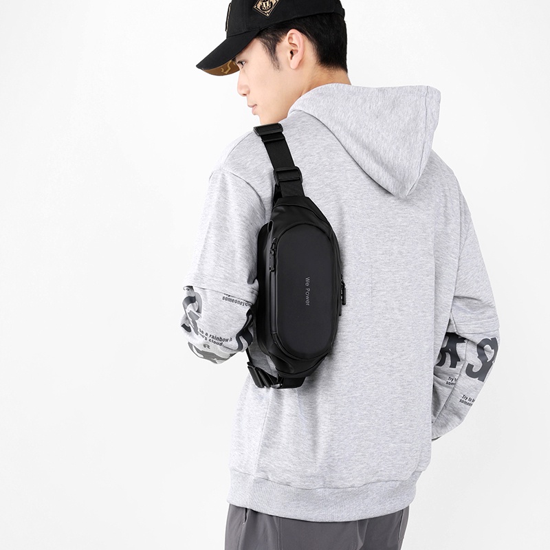 Tas Selempang Pria HAOSHUAI 1100-33 Anti air Bahan Dolby lotto Coated