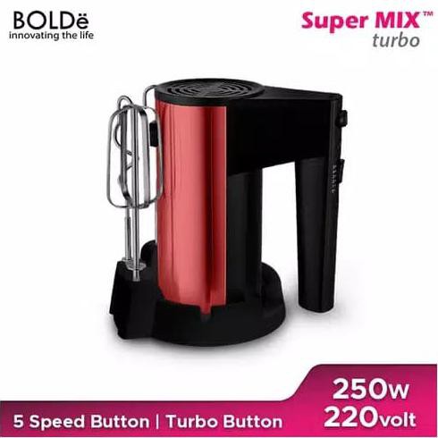 Mixer BOLDe - Hand Mixer Turbo Bolde - Pengocok Telur - Super Mix - Mixer Merah