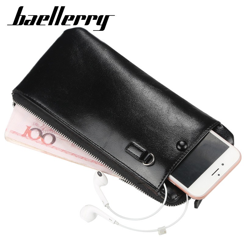 ORIGINAL BAELLERRY C1286 DOMPET PANJANG PRIA WANITA DENGAN TALI PENDEK TEMPAT HP BAHAN SEMI KULIT