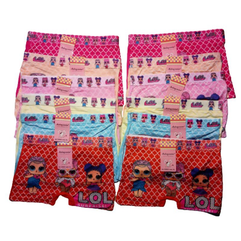 CD boxer anak perempuan motif LOL