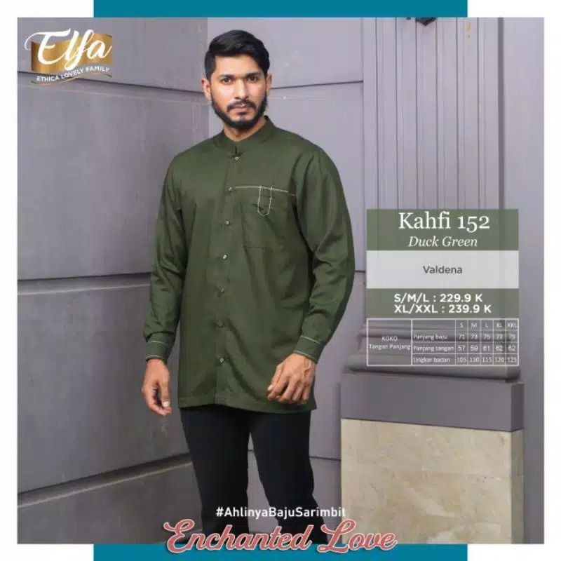 Koko Ayah ETHICA KAHFI 152 DUCK GREEN | SARIMBIT KELUARGA ELFA 170 DUCK GREEN