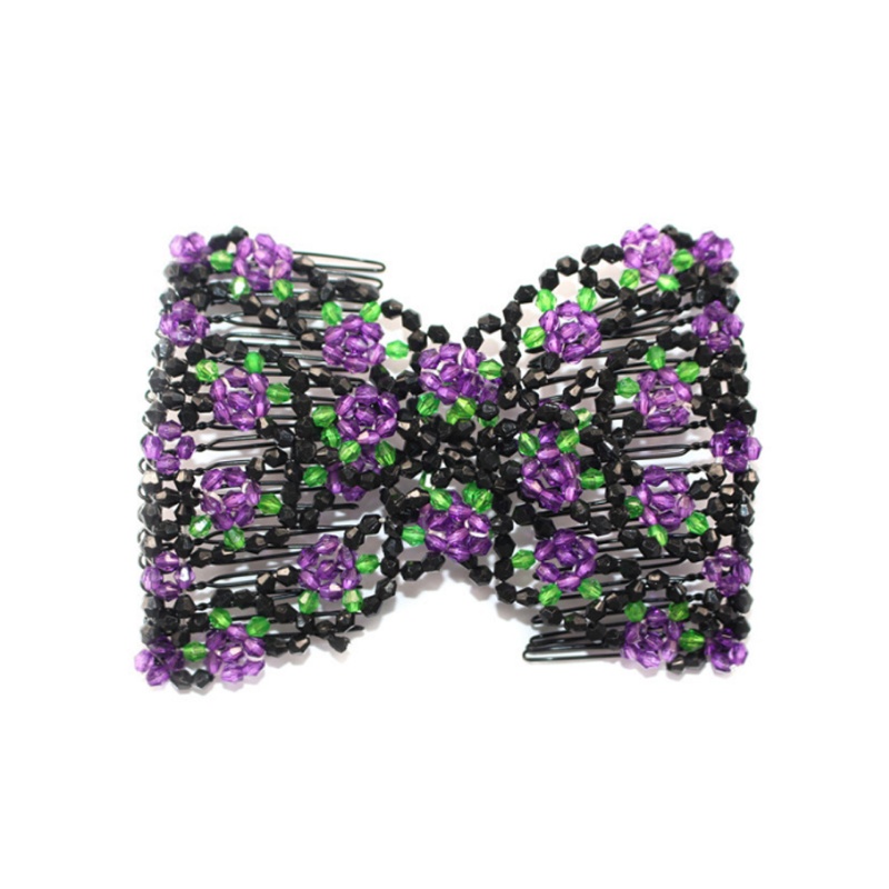 Siy Sirkam Ganda Elastis Hias Manikmanik Untuk Aksesoris Rambut Wanita Diy