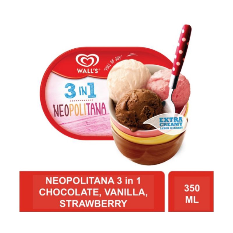 Walls Ice Cream Neopolitana 350ml