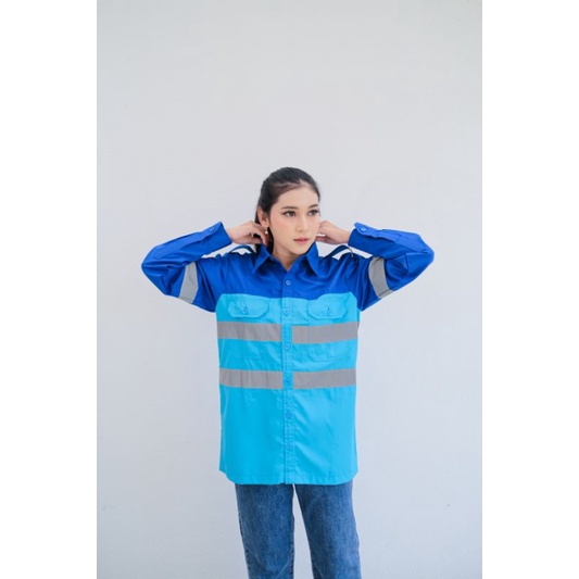 KEMEJA SAFETY UNISEX AMERICAN DRILL