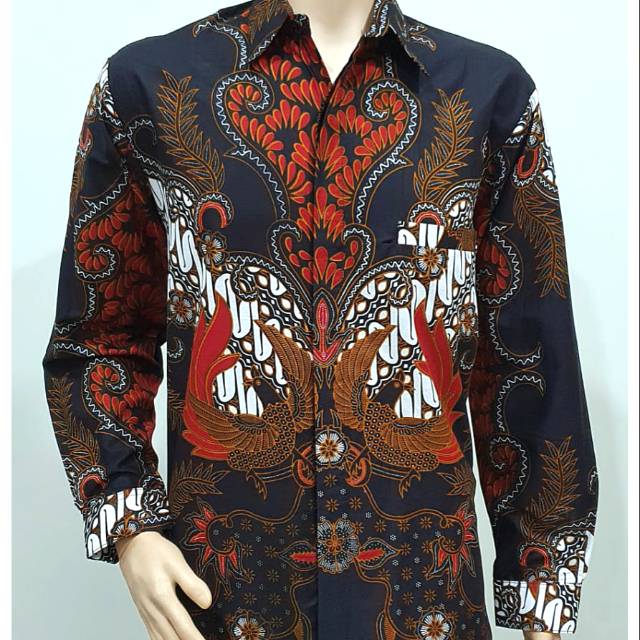 Kemeja Pria Batik Big Size 4L-5L Lengan Panjang Baju Batik Pria Hem Jumbo Ukuran Besar Seragam MTA