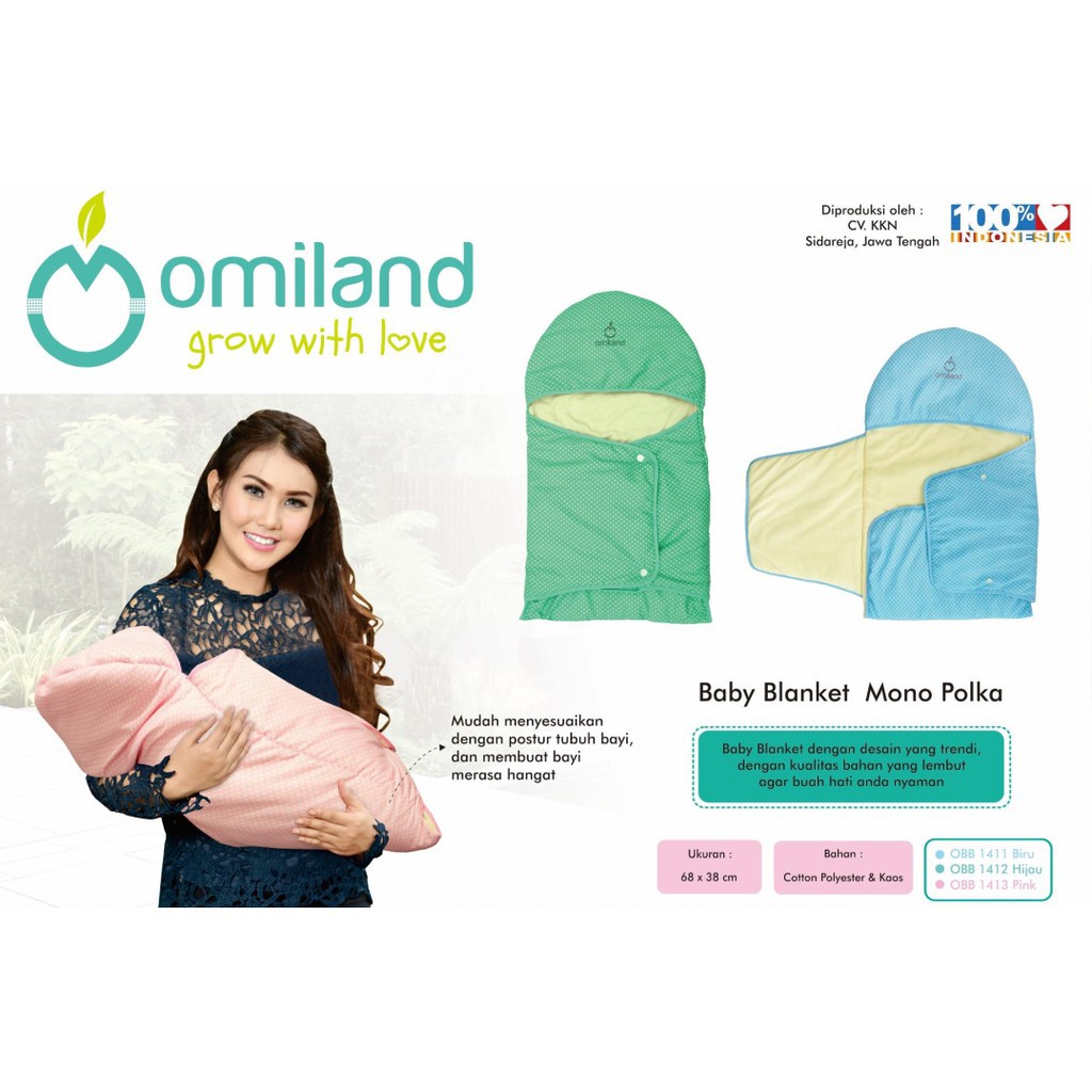 Omiland Baby Blanket Motif Mono Polka