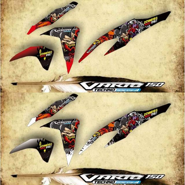 Stiker Vario 125 / 150 All New 2018 2019 2020 Variasi Striping Sticker Skotlet Scotlite Body Motor L