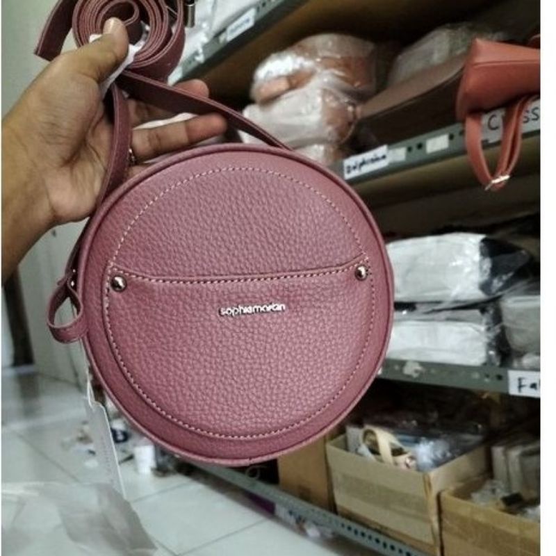 Tas Bulat Selempang Wanita Import Claviria masala shopie Sophie Martin Paris promo original