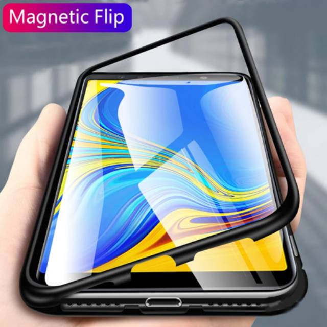 Case magnetic glass Samsung A9 2018 case Samsung A9 magnetik