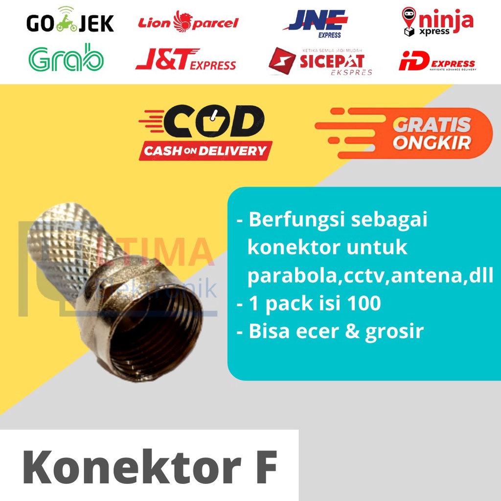 F konektor RG 6 kualitas standar, promotional price