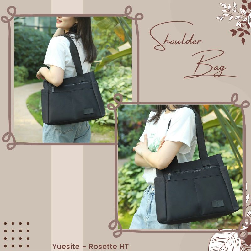 TOTE BAG WANITA YUESITE ROSETTE ORI LARGE TAS BAHU IMPORT CYUTEBAGS