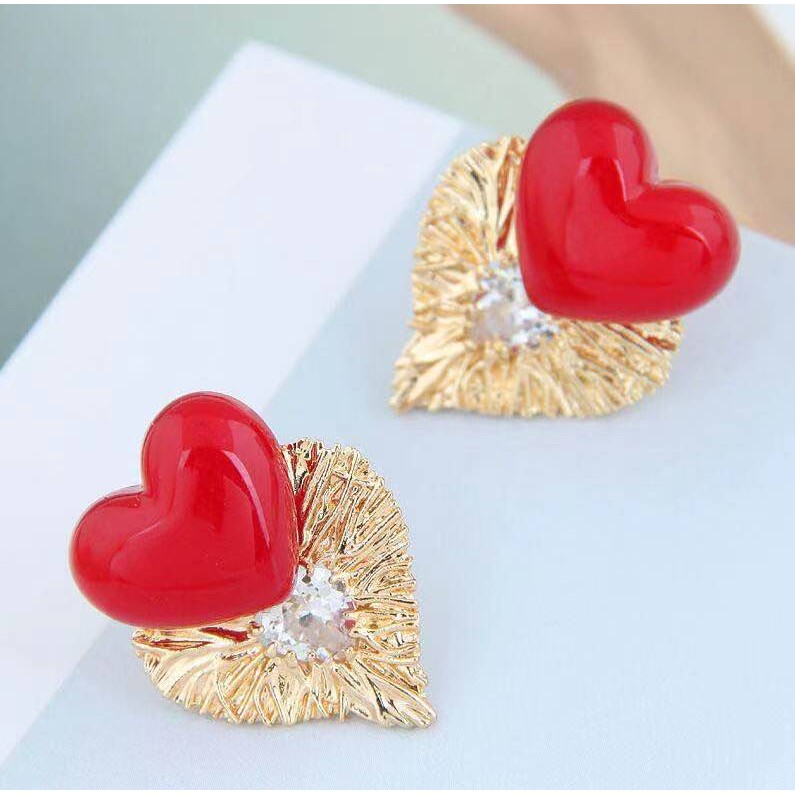 (ROWLING) Anting Love You/Fashion Wanita Love You Stud Earrings Import