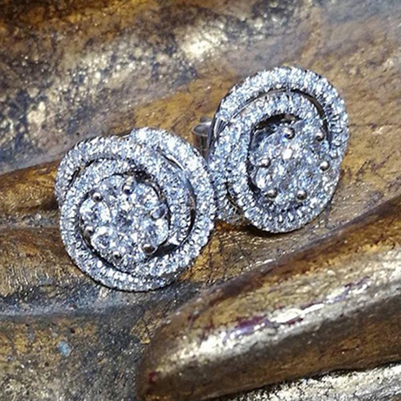 Anting Stud Cubic Zirconia Serbaguna Untuk Aksesoris Pesta Pernikahan Wanita