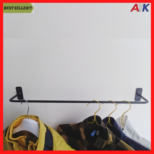 Cantolan Baju Besi Ke Dinding / Besi Gantungan Baju Tembok / Gawang Baju Besi / Gawang Gantungan Baj