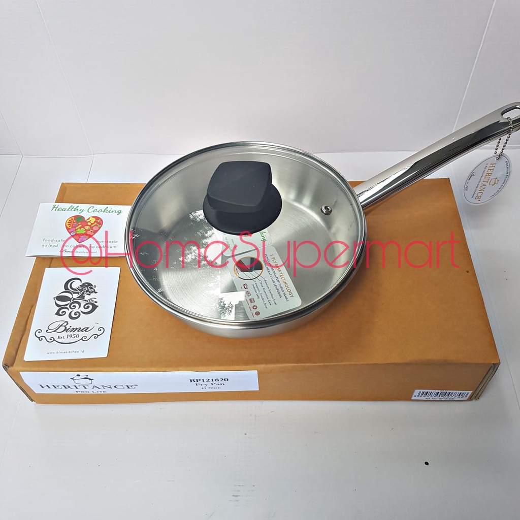 Bima Frypan Heritance BP121820 Fry Pan Wajan Penggorengan 3Ply Stainless