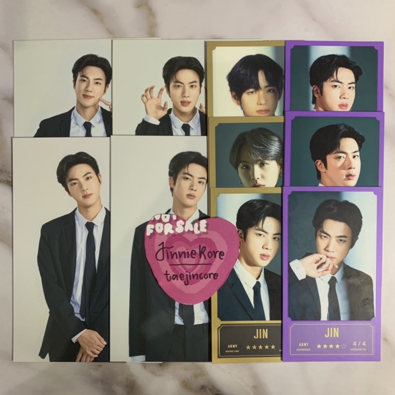 BTS BANGBANGCON THE LIVE OFFICIAL MERCH PHOTOSET MESSAGE CARD FULLSET JIN GOLD TAEHYUNG TAE V YOONGI
