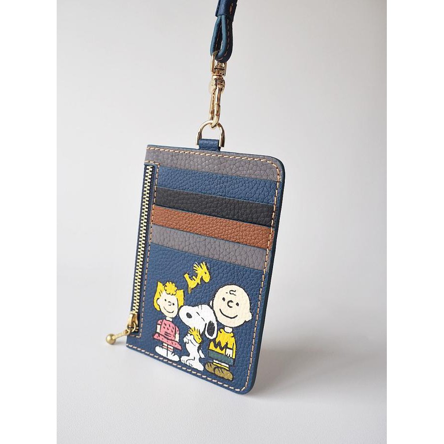 

CUCI GUDANG ID CARD HOLDER NAME TAG LANYARD CARD WALLET NAVY - SNOOPY