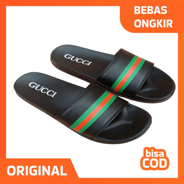 Sandal GUCCI Slide Pria Wanita Sandal Black Sandal Flip Flop Bale