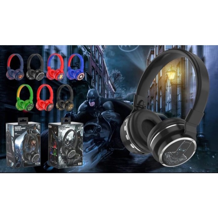 Headphone Headset Anak karakter SUPERHERO AVENGERS BATMAN