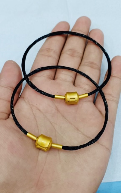 Gelang Tali Kawat Anti Air Waterproof Untuk Charm Liontin Mainan kawat atau Emas Hongkong