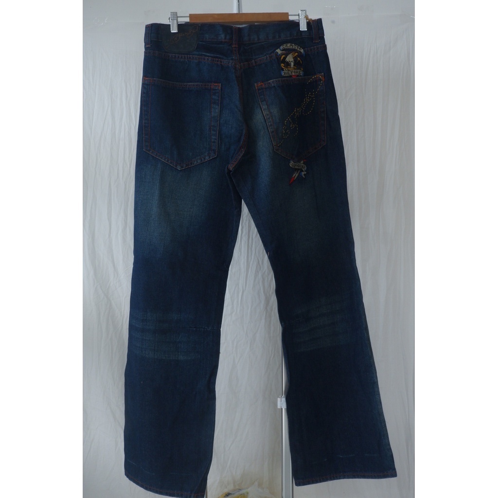 Jeans Panjang Pria EdHardy Navy Size 36