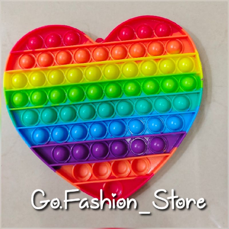 FREE GUNDU KELERENG!Mainan Pop It Penghilang Stress Viral Tiktok Jumbo 20cm Bahan Import Bagus Halus Model New Bts-Love 20cm