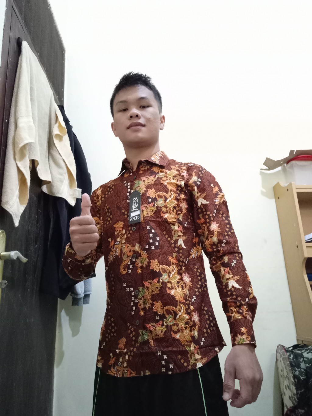 Odza Baju Kemeja Batik Slim Fit Lengan Panjang Hem Batik Fashion