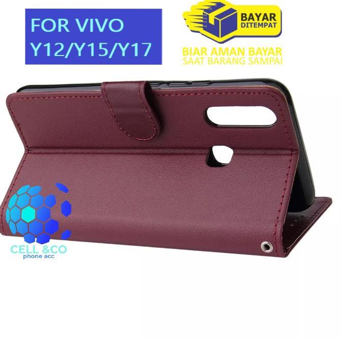 Flip  VIVO Y12 Y15 Y17 Flip case buka tutup kesing hp casing flip case leather wallet 7T6